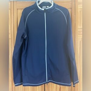 Puma Blue Blue Full Zip Fleece Performance Jacket